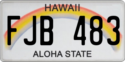 HI license plate FJB483