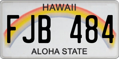 HI license plate FJB484