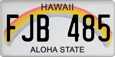 HI license plate FJB485