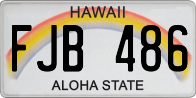 HI license plate FJB486