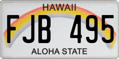 HI license plate FJB495