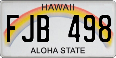 HI license plate FJB498