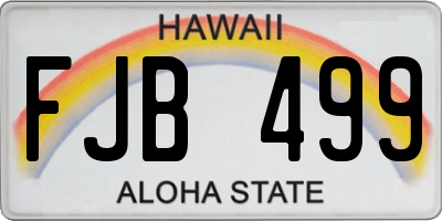 HI license plate FJB499