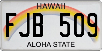 HI license plate FJB509