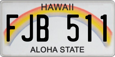HI license plate FJB511