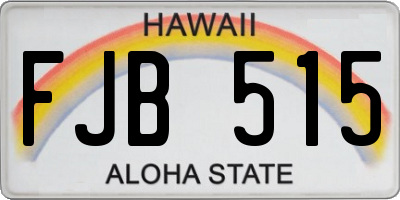 HI license plate FJB515