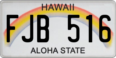 HI license plate FJB516