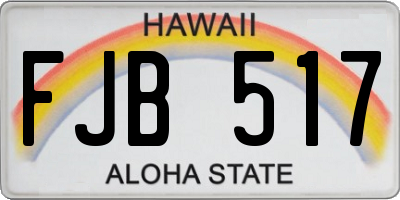 HI license plate FJB517