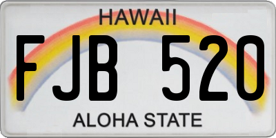 HI license plate FJB520