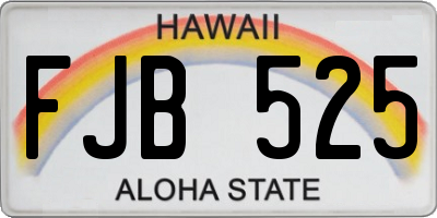 HI license plate FJB525