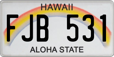 HI license plate FJB531