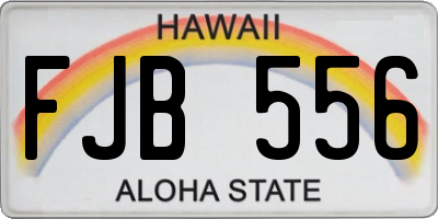 HI license plate FJB556