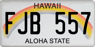 HI license plate FJB557
