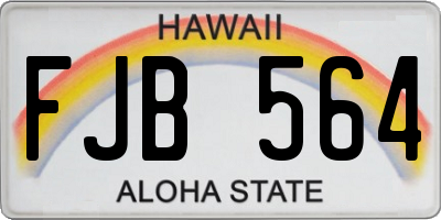 HI license plate FJB564