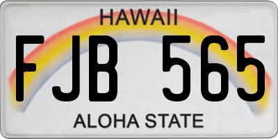 HI license plate FJB565