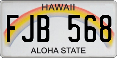 HI license plate FJB568