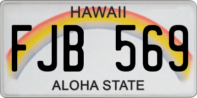 HI license plate FJB569