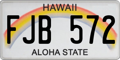 HI license plate FJB572