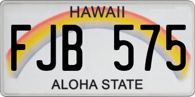 HI license plate FJB575