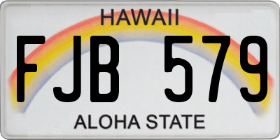 HI license plate FJB579