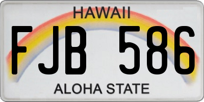 HI license plate FJB586