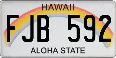 HI license plate FJB592