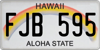 HI license plate FJB595