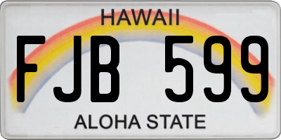 HI license plate FJB599