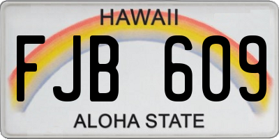 HI license plate FJB609