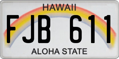 HI license plate FJB611