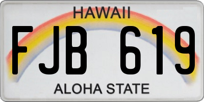 HI license plate FJB619