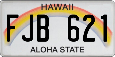 HI license plate FJB621