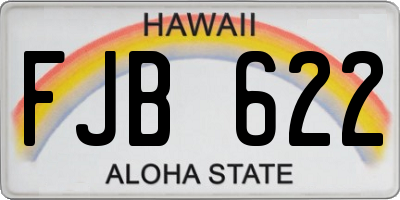 HI license plate FJB622