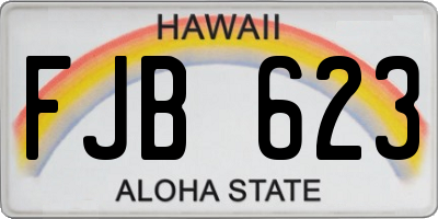 HI license plate FJB623