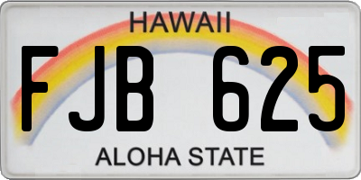 HI license plate FJB625