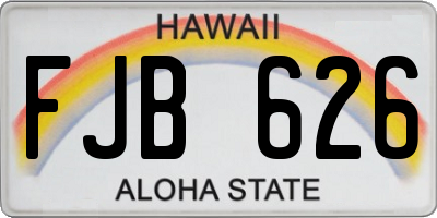 HI license plate FJB626