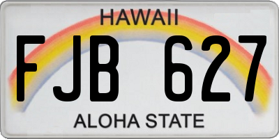 HI license plate FJB627