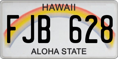 HI license plate FJB628