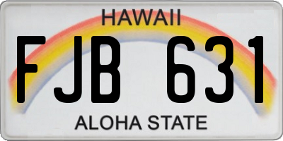 HI license plate FJB631