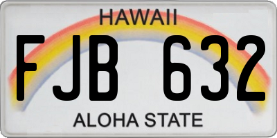 HI license plate FJB632