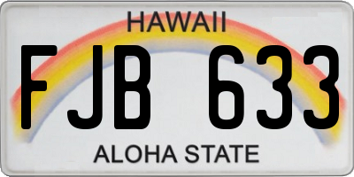 HI license plate FJB633