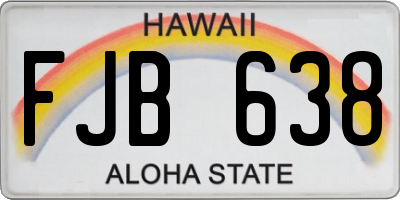 HI license plate FJB638