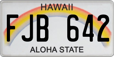 HI license plate FJB642