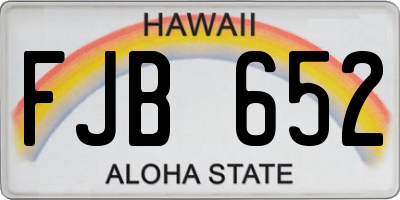 HI license plate FJB652