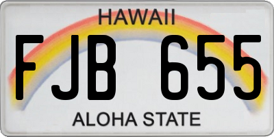 HI license plate FJB655