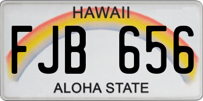 HI license plate FJB656
