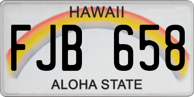 HI license plate FJB658
