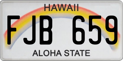 HI license plate FJB659