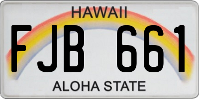 HI license plate FJB661