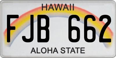 HI license plate FJB662